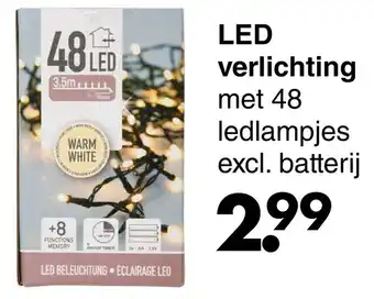 Wibra LED verlichting met 48 ledlampjes aanbieding