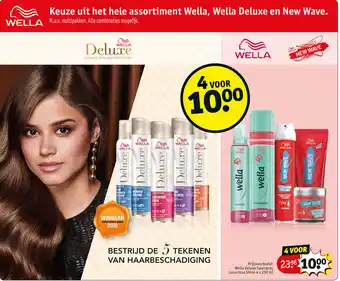 Kruidvat Wella Deluxe, Wella en New Wave 4st aanbieding