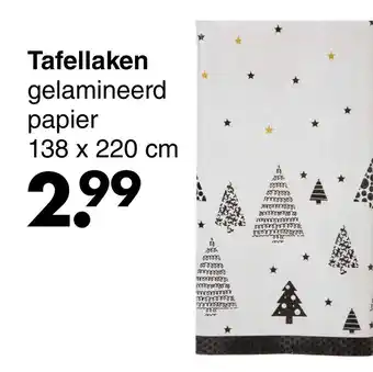 Wibra Tafellaken gelamineerd papier 138 x 220 cm aanbieding