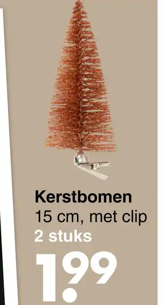 Wibra Kerstbomen 15 cm, met clip aanbieding