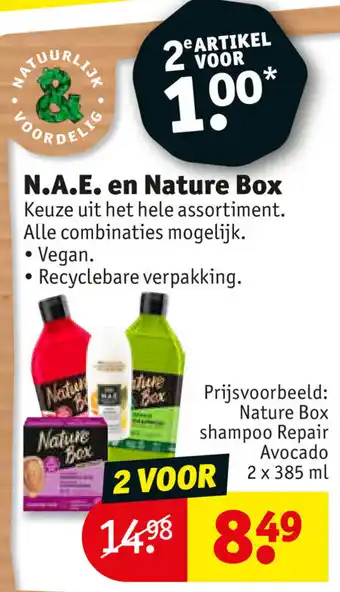 Kruidvat Nature Box en N.A.E. aanbieding