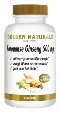 De Online Drogist Golden Naturals Koraanse Ginseng Capsules aanbieding