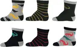 Wehkamp Apollo sokken met all-over print - set van 6 multi aanbieding