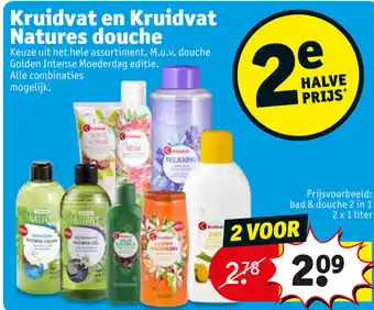 Kruidvat Kruidvat en Kruidvat Natures Douche aanbieding