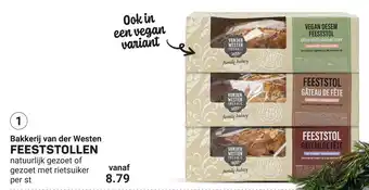 Ekoplaza Bakkerij van der Westen FEESTSTOLLEN aanbieding