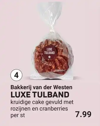 Ekoplaza Bakkerij van der Westen LUXE TULBAND aanbieding