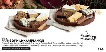 Ekoplaza Marqt FRANS OF MILD KAASPLANKJE aanbieding