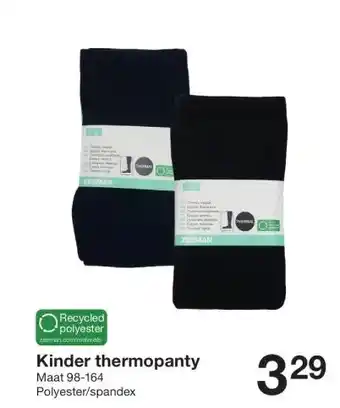 Zeeman Kinder thermopanty aanbieding