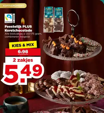 PLUS Feestelijk PLUS Kerstchocolade aanbieding