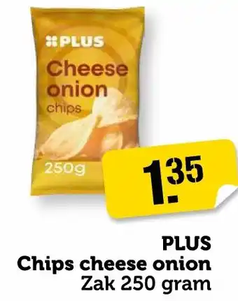 Coop PLUS Chips cheese onion aanbieding