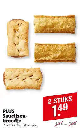 Coop PLUS Saucijzenbroodje aanbieding