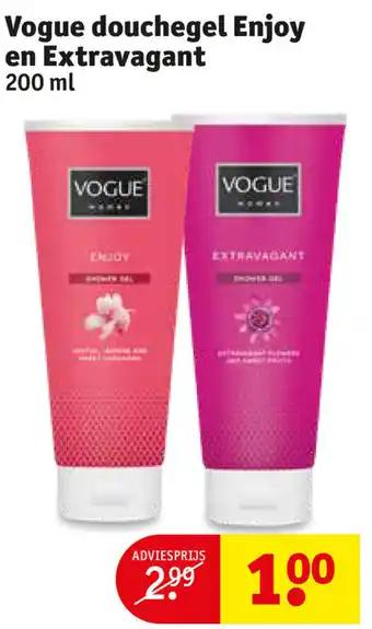 Kruidvat Vogue Douchegel Enjoy en Extravagant 200ml aanbieding