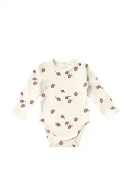 Wehkamp Your Wishes romper met aardbeien print wit/rood aanbieding