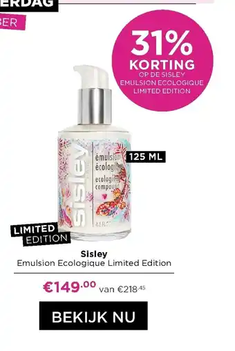 ICI Paris XL Sisley Emulsion Ecologique Limited Edition aanbieding