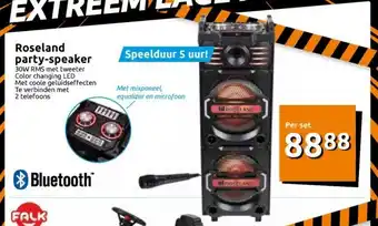 Action Roseland Party-Speaker aanbieding