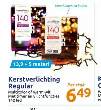 Action Kerstverlichting Regular 13,9 + 5 meter aanbieding