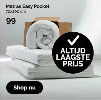 Beter Bed Matras Easy Pocket 70x200 Cm aanbieding