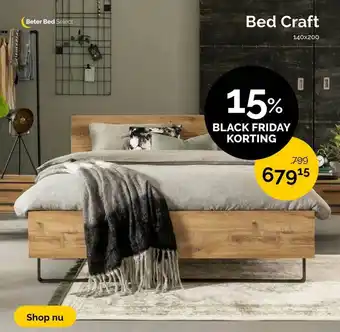 Beter Bed Bed Craft 140x200 15% Black Friday Korting aanbieding