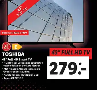 Lidl Toshiba 43 aanbieding