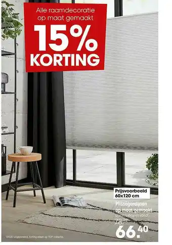 Kwantum Plisségordijnen Op Maat Gemaakt 15% Korting aanbieding