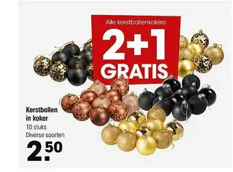 Kwantum Kerstballen In Koker 2+1 Gratis aanbieding