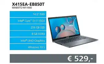 Informatique Asus X415EA-EB850T 90NB0TT2-N11660 Laptop aanbieding