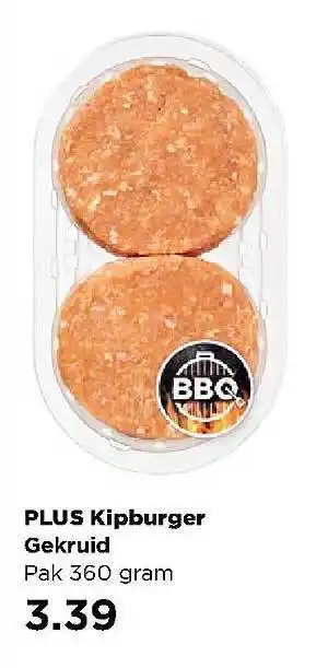 PLUS Plus Kipburger Gekruid 360g aanbieding