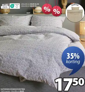Jysk Katoenen dekbedovertrek aanbieding