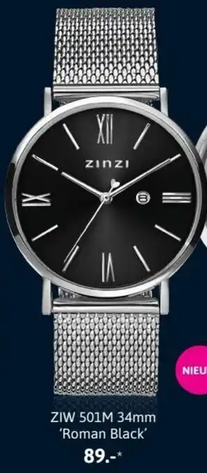 Zinzi ZIW 501M 34mm 'Roman Black' aanbieding