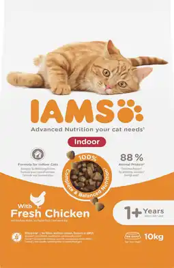 Intratuin Iams for Vitality kattenvoer Indoor adult kip 10 kg aanbieding