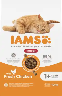 Intratuin Iams for Vitality kattenvoer Indoor adult kip 10 kg aanbieding