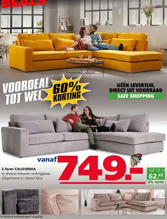 Seats and Sofas 2-Term CALIFORNIA aanbieding