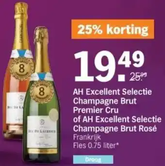 Albert Heijn AH Excellent Selectie Champagne Brut aanbieding