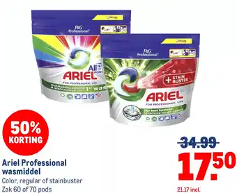 Makro Ariel Professional wasmiddel aanbieding