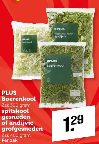 Coop PLUS Boerenkool, spitskool gesneden of andijvie grofgesneden aanbieding