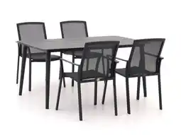 Kees Smit Bellagio Dranera/Sora 160cm dining tuinset 5-delig stapelbaar aanbieding