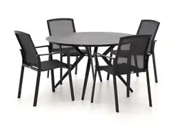 Kees Smit Bellagio Dranera/Sora ø 127cm dining tuinset 5-delig stapelbaar aanbieding