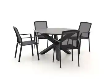 Kees Smit Bellagio Dranera/Ferrone ø 130cm dining tuinset 5-delig aanbieding