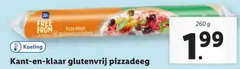 Lidl Kant en klaar Glutenvrije pizzadeeg aanbieding