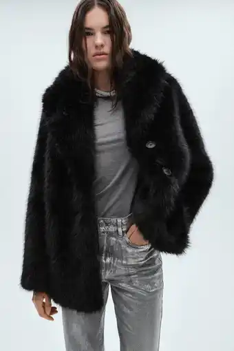 Wehkamp Mango faux fur jas zwart aanbieding