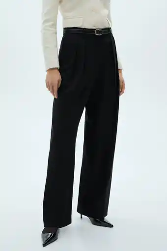 Wehkamp Mango wide leg pantalon zwart aanbieding