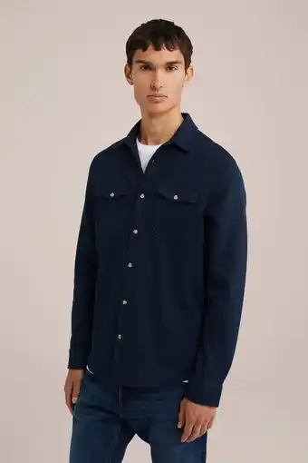 Wehkamp WE Fashion regular fit overshirt donkerblauw aanbieding