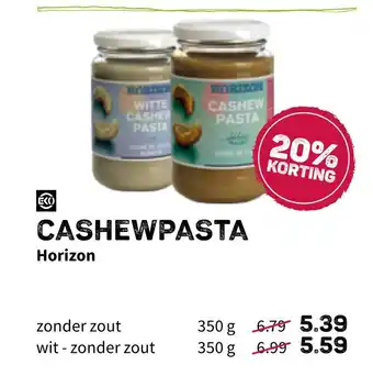 Ekoplaza Cashewpasta horizon 350g aanbieding