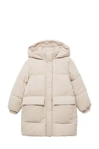 Wehkamp Mango Kids gewatteerde jas beige aanbieding