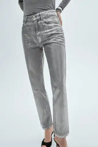 Wehkamp Mango high waist straight leg jeans grey denim/zilver aanbieding