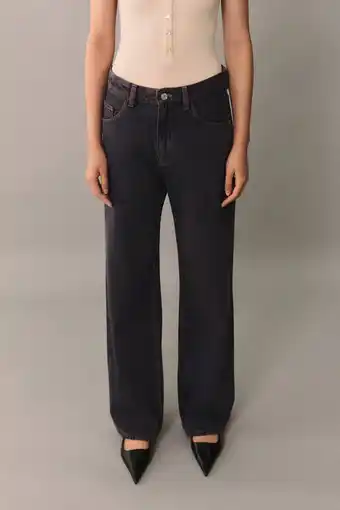 Wehkamp Mango high waist wide leg jeans donkerpaars aanbieding