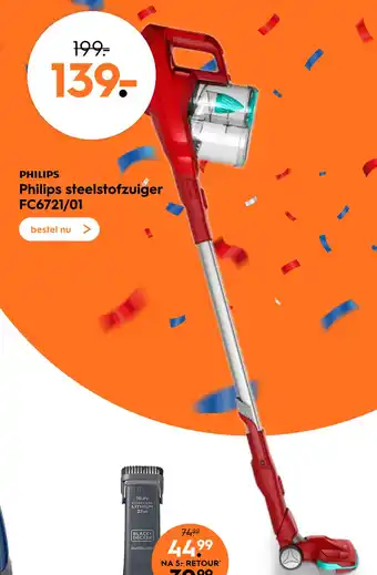 Blokker Philips steelstofzuiger FC6721/01 aanbieding