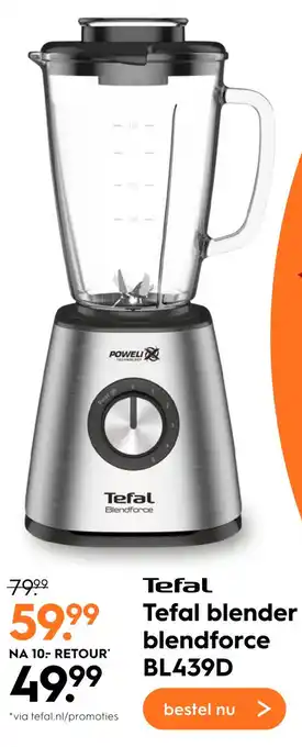 Blokker Tefal blender blendforce BL439D aanbieding