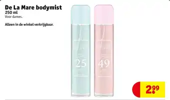 Kruidvat De la mare bodymist aanbieding