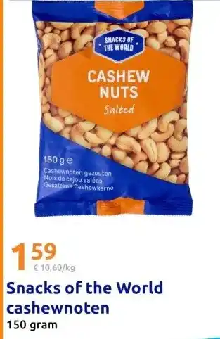 Action Snacks of the World cashewnoten aanbieding